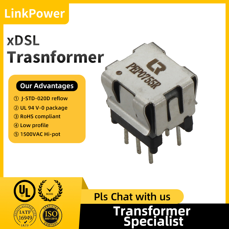 The xDSL transformer enhances broadband connectivity and provides high-speed Internet support for homes and businesses.